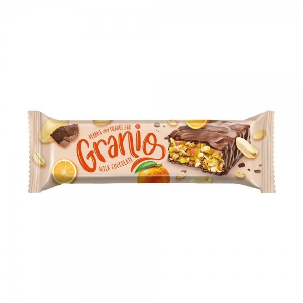 Hünnap Granio Yer Fistiği Portakalli Çikolata Kaplamali Bar 40gr
