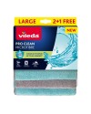 VİLEDA PRO CLEAN MICROFİBER TEMİZLİK BEZİ LARGE 2+1 FREE 30*34CM