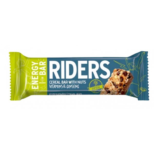 Hünnap Riders Enerji Bar Vitamin&gınseng Kuruyemişli Tahıl Bar 40 Gr 
