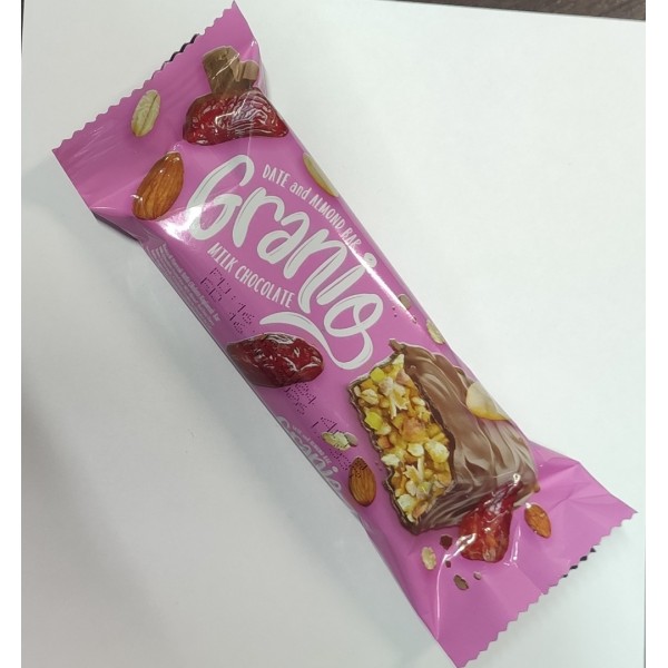 Hünnap Granio Hurmali Bademli Çikolata Kaplamali Bar 40gr